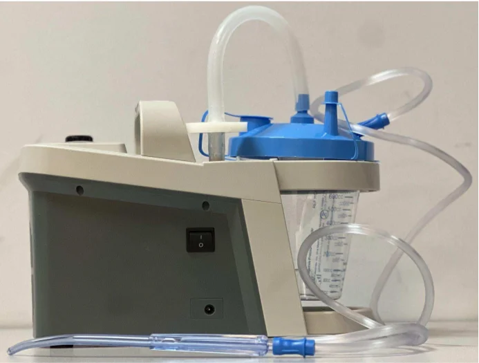 Suction machine (with no supplies) - side view